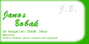 janos bobak business card